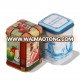 Square mini tea tin box / tea storage can / small custom tea box